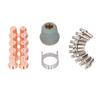 22 Pcs Set Plasma Cutter Electrode Tip Kit Brass Electrodes Tips Shield Cap and Standoff Guide for PT60