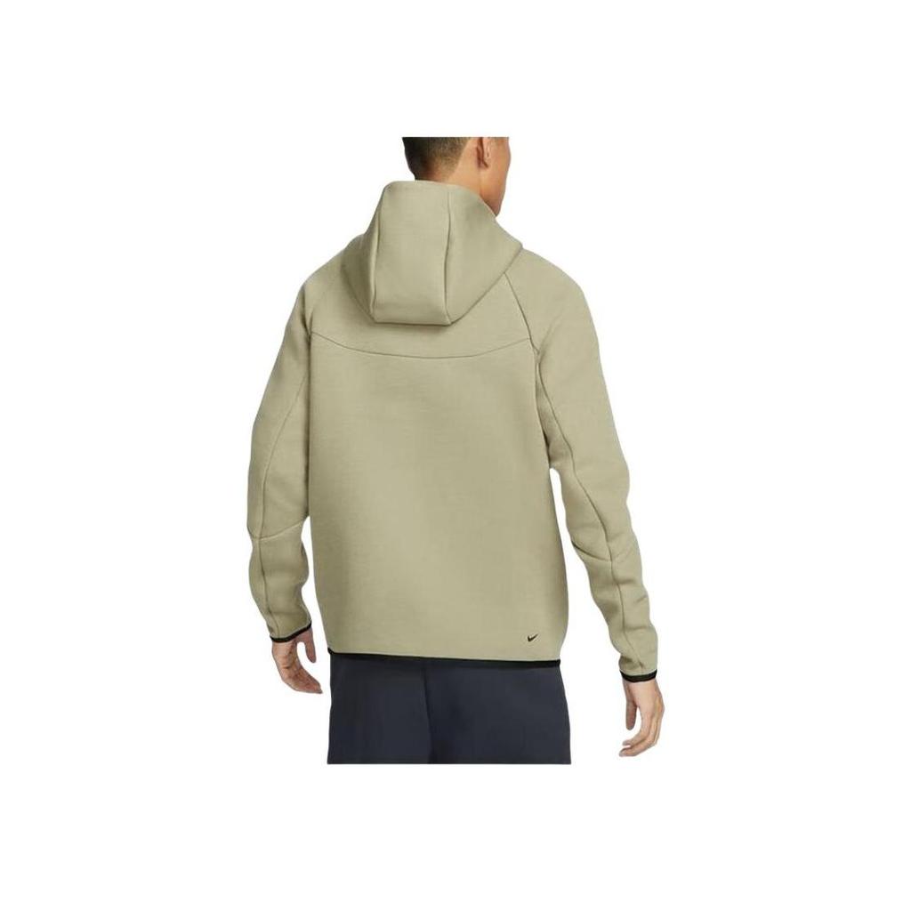 Nike Sportovní bunda s kapucí Tech Fleece Windrunner na zip Olivová HV0950-277