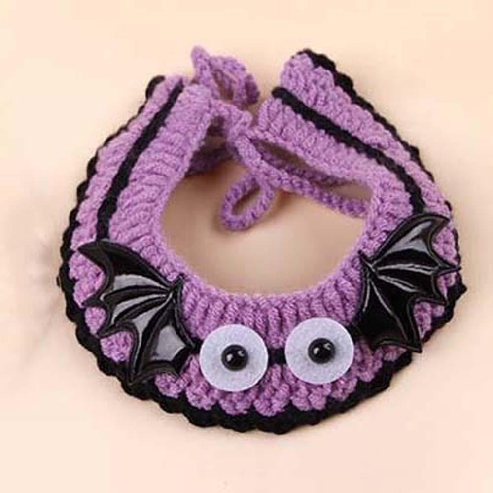 Kleidung Halloween Katze Kopfbedeckung Kürbis Katze Gewebter Hut Lätzchen Halloween Haustierkostüme Festival Party