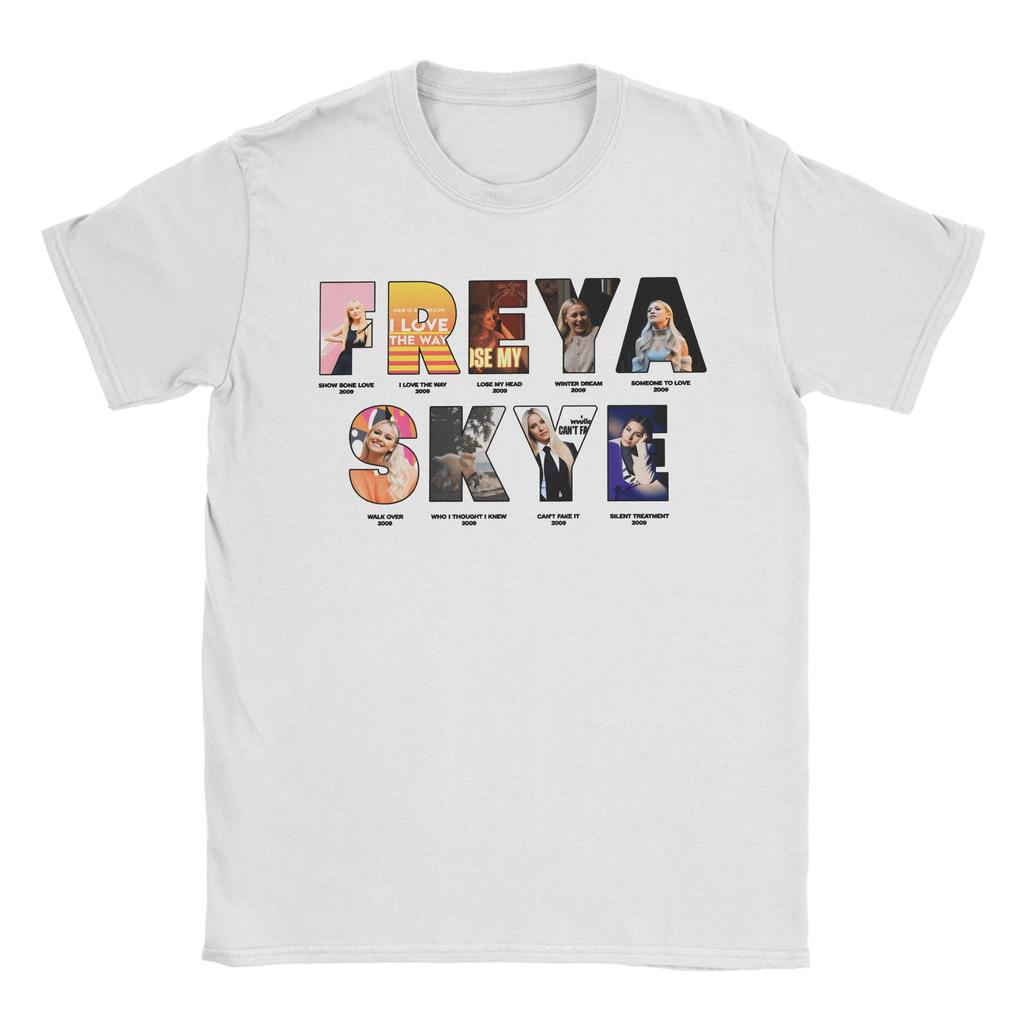 Vintage Freya Skye Music TShirt for Men O Neck Pure Cotton T Shirt  Short Sleeve Tees Graphic Printed Tops