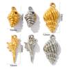 2 PCs 304 Stainless Steel Charms Multicolor Conch/ Sea Snail Ocean Pendants For DIY Necklace Earrings Jewelry Making Findings