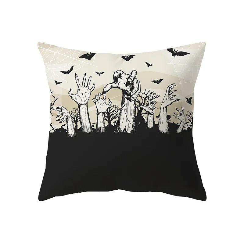 Halloween Theme Pillowcase Car Office Living Room Sofa Halloween Pumpkin Lantern Decoration Pillowcase