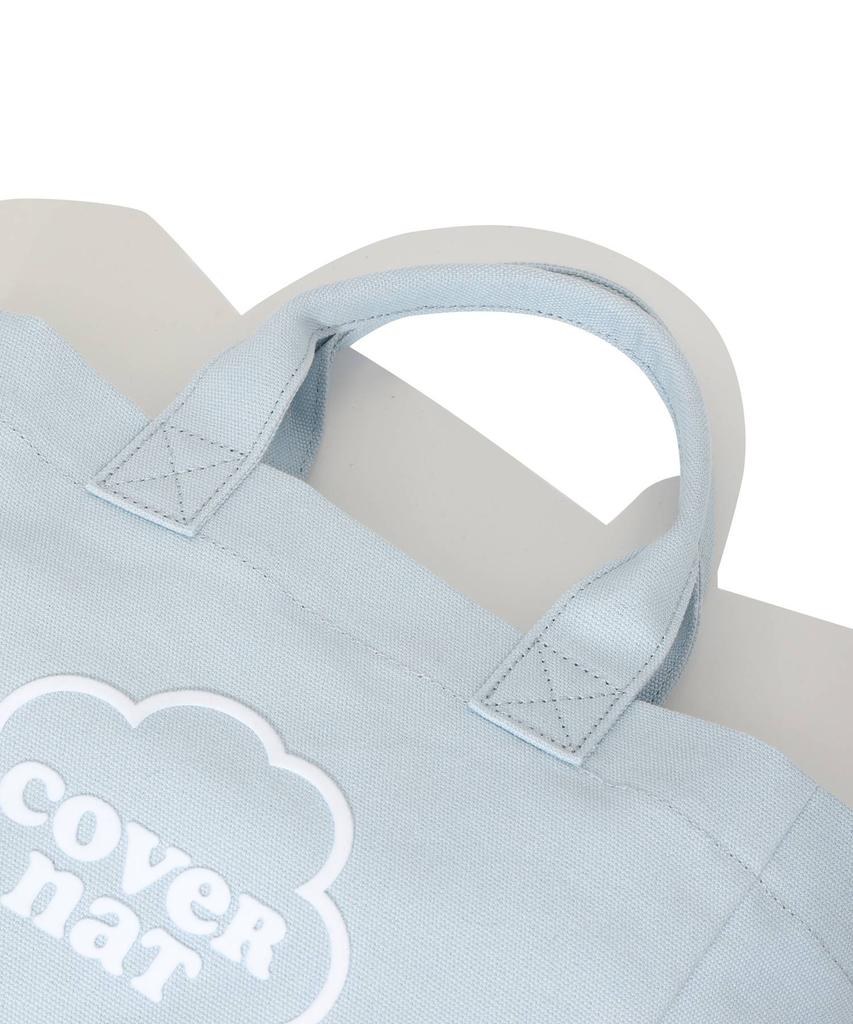 Covernat Woman Clover Heart Canvas Mini Tote Bag Blue