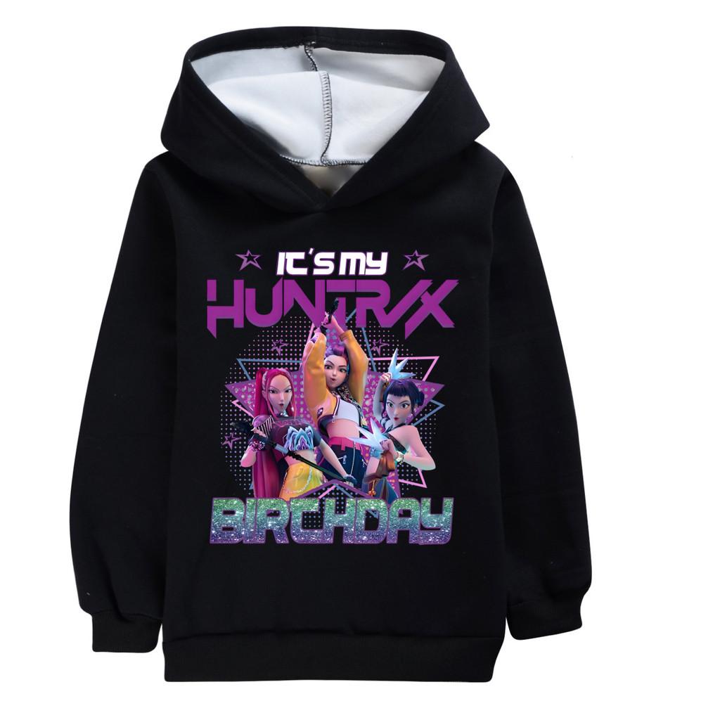 5001 Kinder Mädchen Kpop Rumi Zoey Mira Huntrix Samt Warmer Winter Hoodie