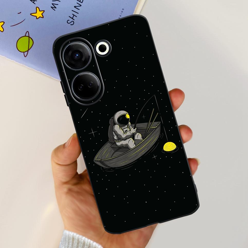 For Tecno Camon 20 Pro 4G 5G Case Cute Cat Cartoon Love Heart Liquid Silicone Shell For Tecno Camon 20 Premier Camon20 4G Funda