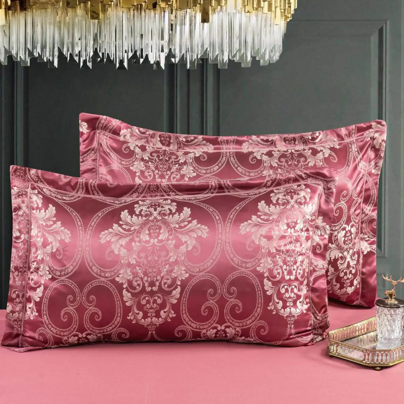 Высококачественная атласная жаккардовая наволочка из чистого хлопка, хлопковая наволочка, пара подушек для взрослых, кожаная подушка 48x74 см