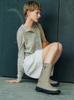 Komorebi Museum 2 Colors_Handmade Cup Sole Rain Wide Mid-Length Rain Boots I Km203-M