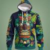 New Tiki Mask Hoodies Hawaiian 3D Print Men Women Hooded Sweatshirts Oversized Harajuku Pullover Tracksuit Coat Man Clothing