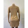 Women's pajamas dress Khaki short-sleeved V-neck casual dress