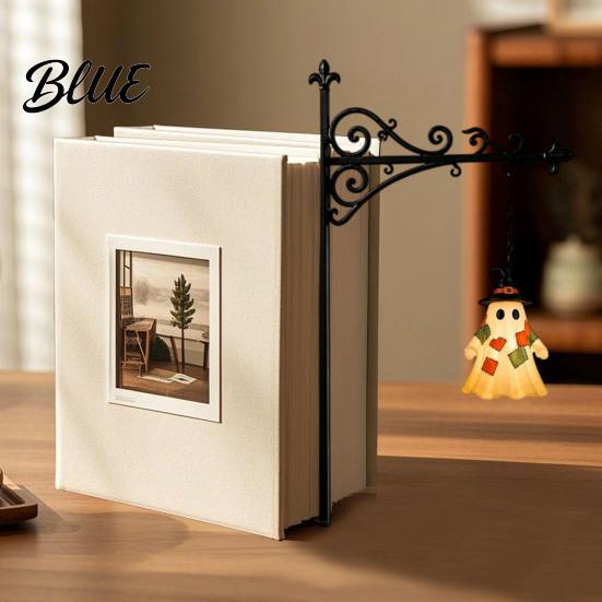 Witch Hat Ghost Ornament Halloween Library Lantern Decorative Bookshelf Lamp Patchwork Iron Rack Hanging Decorations Light with Hat Spooky