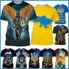 I Love Ukraine Flag Graphic T-Shirt для чоловіків Одяг 3D український патріотичний герб Футболка з короткими рукавами унісекс Топи Футболки