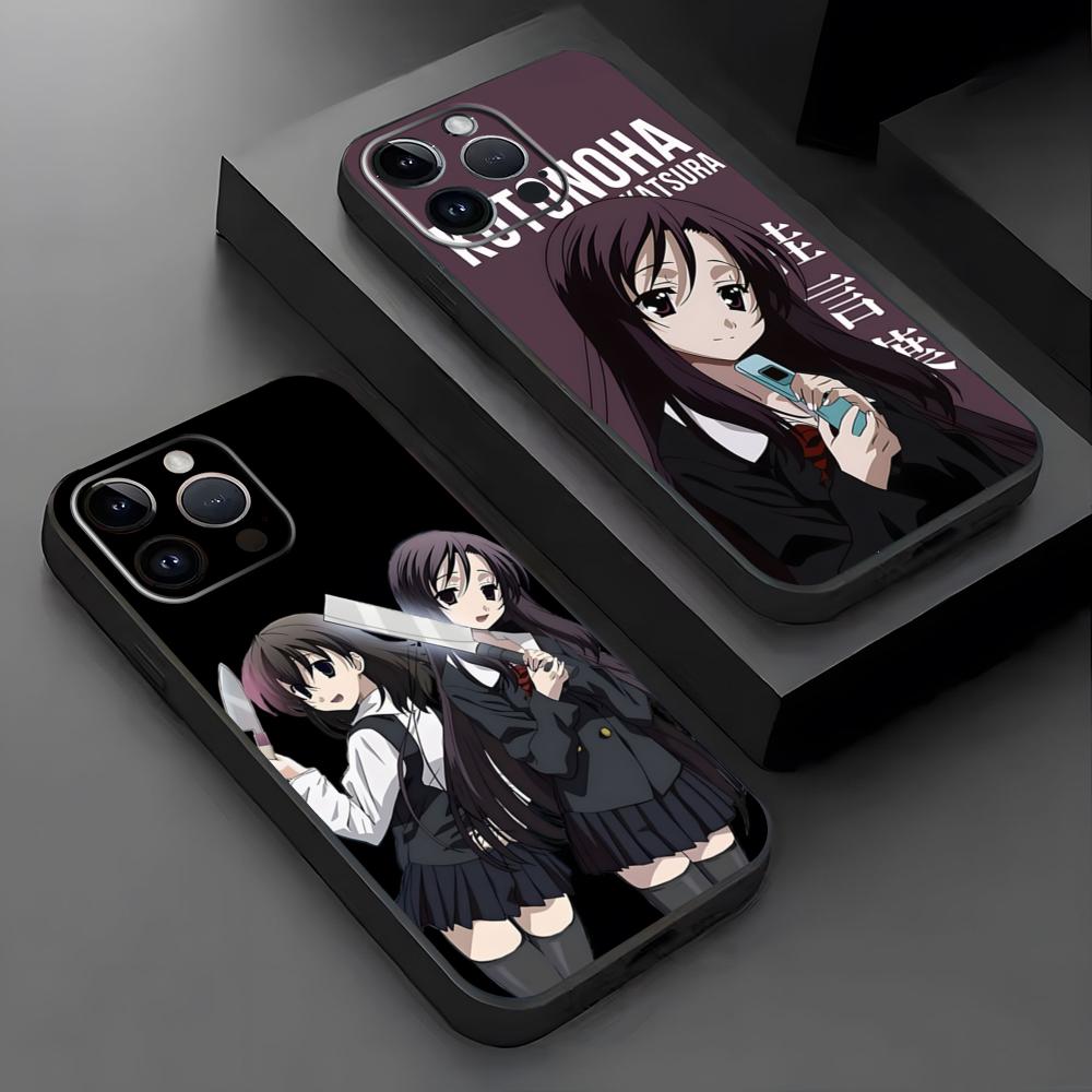 Classic Anime School Days  Phone Case For iPhone 16 16e 15 14 13 12 11 Plus Mini Pro Max Soft Black Shockproof Cover