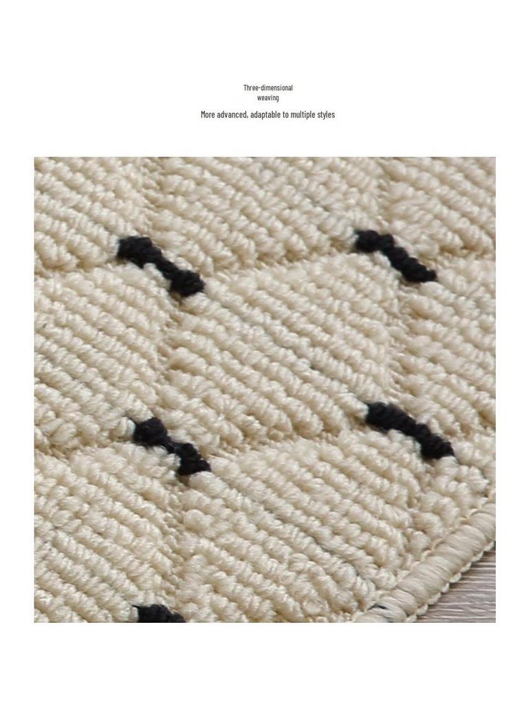 Tapis épais antidérapant en polypropylène pour table de chevet de chambre nordique moderne