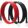 8 AWG Battery Cable 8 Gauge Power Inverter Cables with 5/16 Inch Lugs Both Ends for Solar Boat Marine RV Car 2 Pack (3FT)