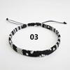 Bracelet Tissé Coloré en Coton-Lin Ajustable Fait Main