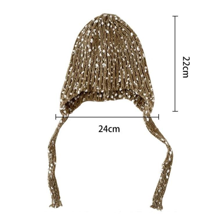 Cute Baby Girl Hat with Braids Brim Winter Warm Knitted Earflap Cap Fashion Beanie for Toddler Soft Yarn Crochet Infant Hat