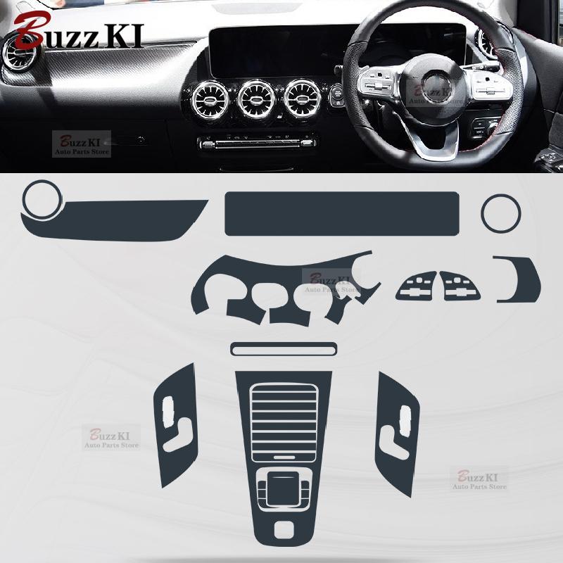 Für Mercedes Benz W247 B-Klasse - Auto Innenfolie Armaturenbrett Navigation Schalthebel Mittelkonsole Kratzfestes TPU Auto Folie