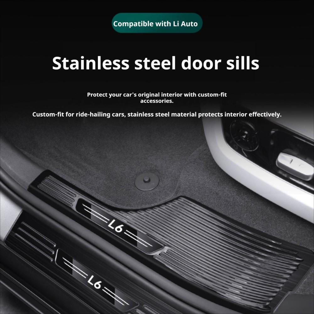 For Li Lixiang i6/i8/L6/L7/ L8/L9 Specialized Threshold Strip Stainless Steel Modified Protective Strip Welcome Pedal Sill