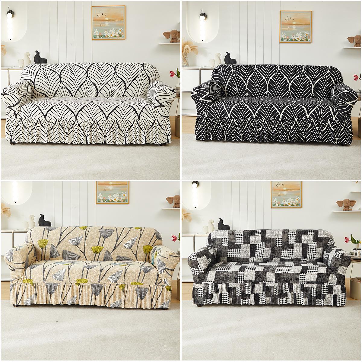 Геометрический эластичный нескользящий чехол для дивана в скандинавском стиле Single 90-140cm 2090₽