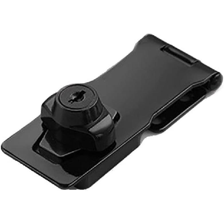 

1 шт. Замок-защелка из цинкового сплава, 2,5 дюйма, с 2 запираемыми защелками, ручка-замок, замок для ящика, замок для картотеки, замок для шкафа, предохранительная защелка, чёрный