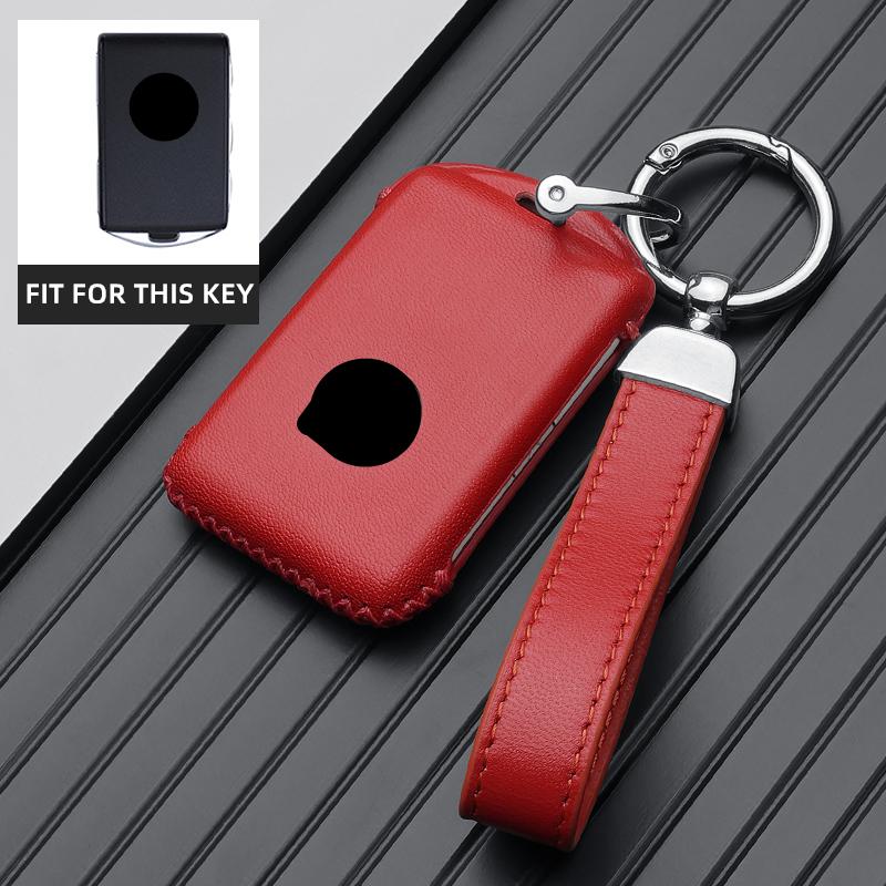 Leather Car Key Case Remote Cover Shell Chain Protector Holder Fob For Volvo New B60 B5 V90 XC90 V6 T8 S60 B4 S90 XC40 XC60 2025