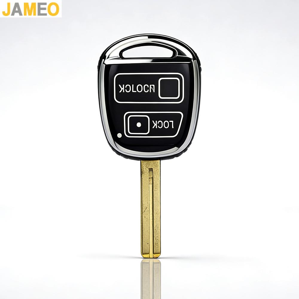 Tpu Car Key Fob Case Shell For Toyota Camry Rav4 Corolla Prado Yaris Tarago Cruiser Land Fob Car Remote Key Cover Key Chain Set