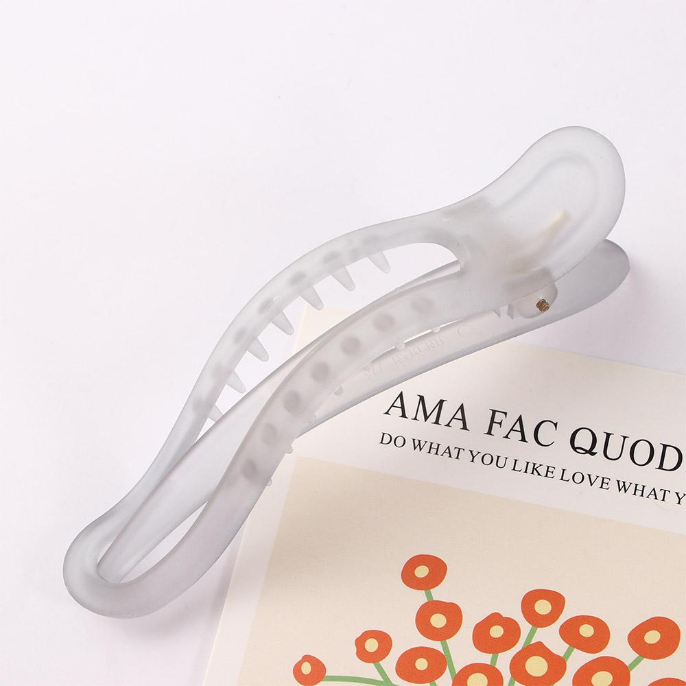 Candy Color Seamless Plastic Duckbill Clip Hair Claw for Women Girls Simple Large Hair Clip Face Wash Hairpin