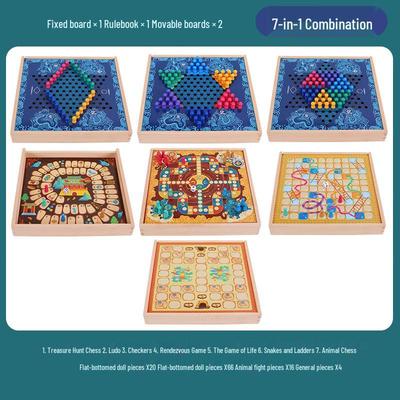 Set di giochi da tavolo educativi 7 in 1 Brangdy