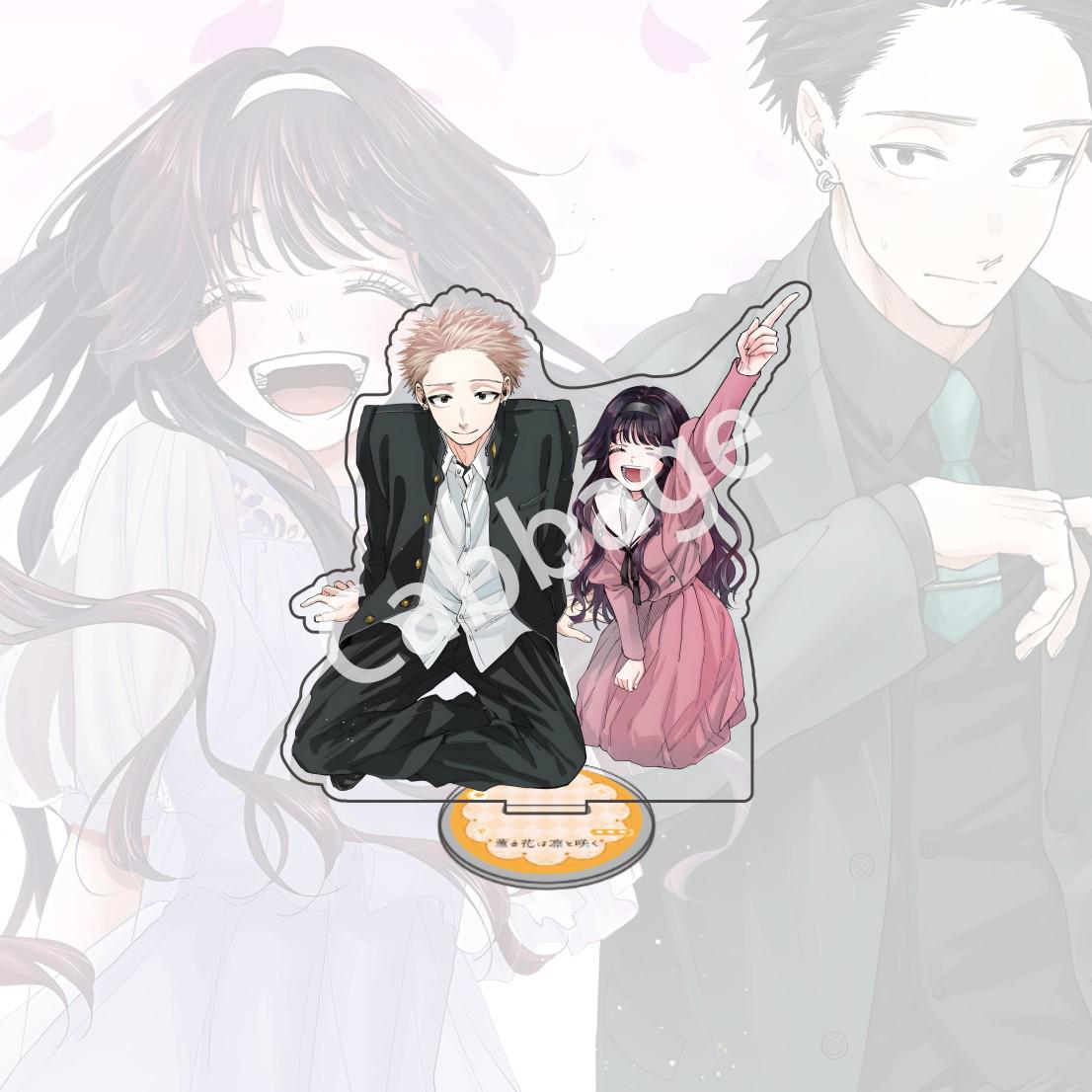 

Anime Kaoru Hana wa Rin to Saku 15 cm Acrylic Character Kaoruko Waguri Rintaro Tsumugi Standing Model Desktop Decoration Gift 15 cm