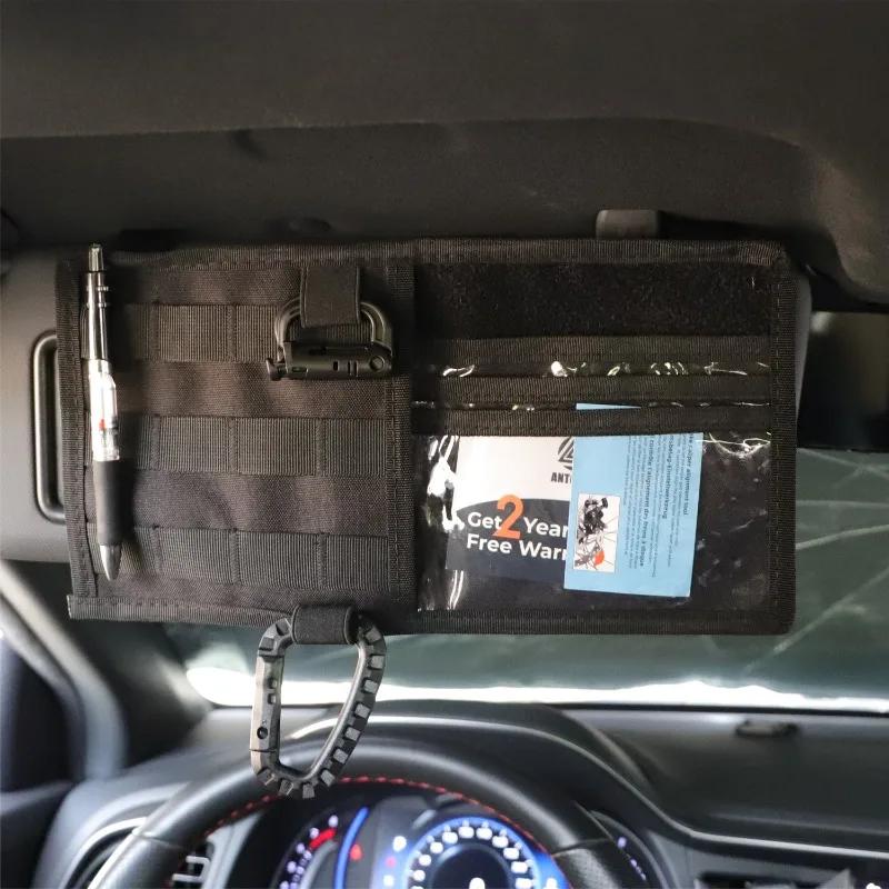 Tactical Hunting Universal Car Auto Visor Organizer Holder Case for Car Accessories Sun Visor Organizador Bag Pouch
