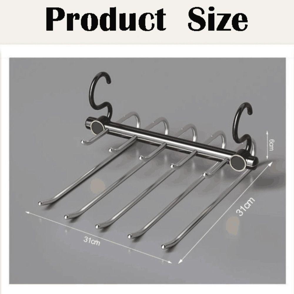 Stainless Steel Pant Hangers Multi-Tier Belt Hangers Scarves Organizer Rack  Closet Organization