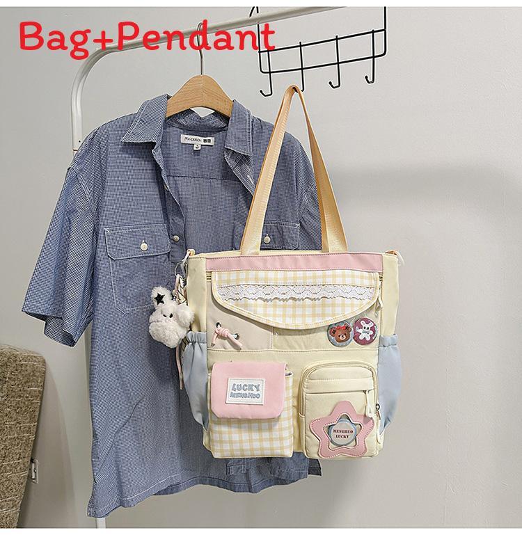 Cute Girl Pattern Crossbody Bag With Polyester Fabric For Daily Use