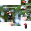 No Face Man Holding Umbrella Sitting Posture Hat Mini Model Desktop Ornament For Kids And Collectors