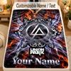 Flannel BlanketLinkin Park Custom Name Text Personalized Soft Warm Throw Blanket Home Decor Gift