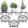 BOLESKA Flower Stand Iron Flower Stand Flower Pot Stand Pot Stand with Cat Feet Plate Decorative Stand Gardening Antique Indoor Outdoor Stylish Pieces