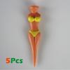 5 Pcs/Lot Women Bikini Ball Holder Lady Model Outdoor Golf Accessories Golf Training Golf Tees Clubs Tee