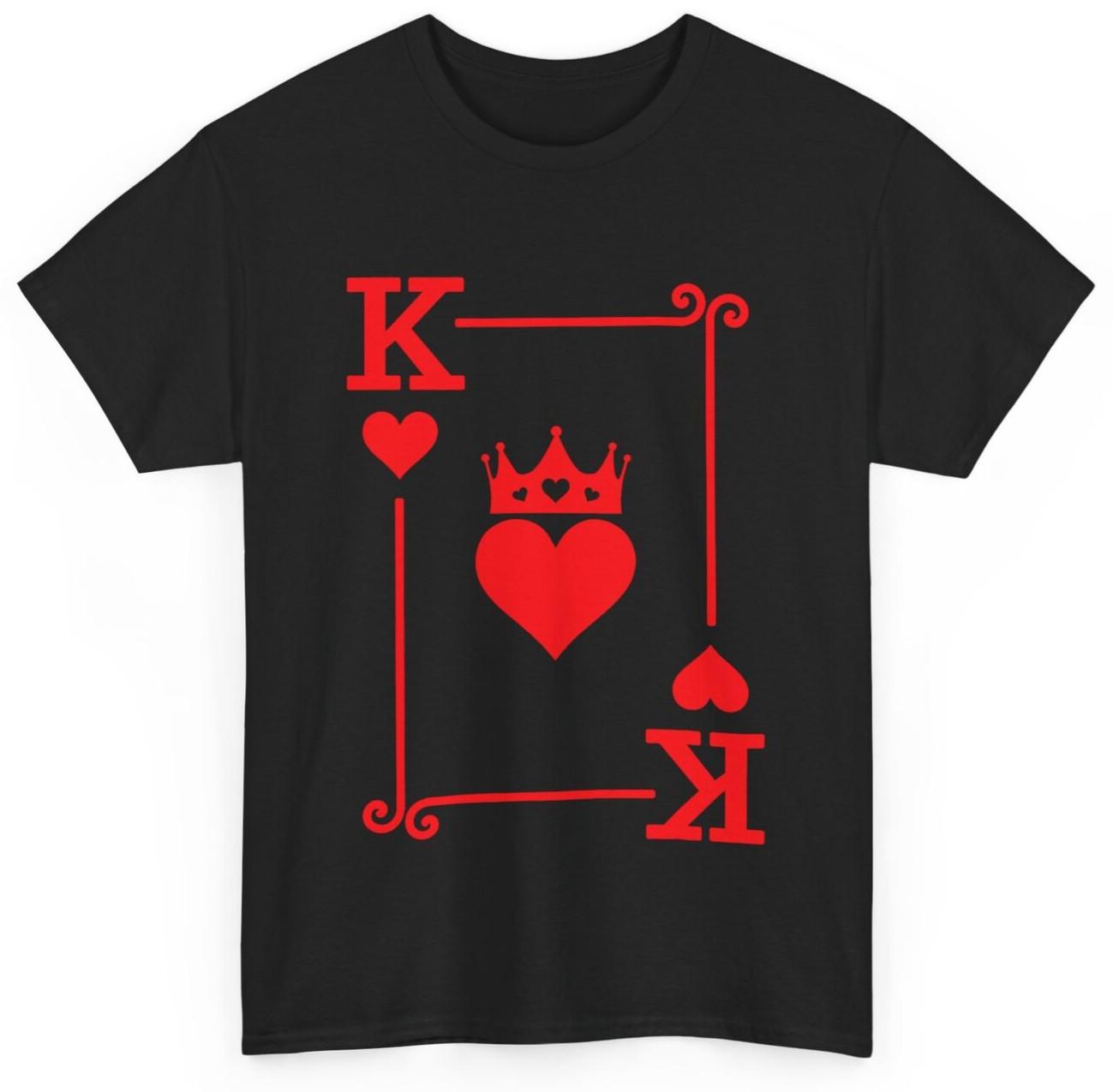 King Hearts Card Costume - Playing Cards - King of Hearts T-Shirt Mens Womens Tees Top 4XL
