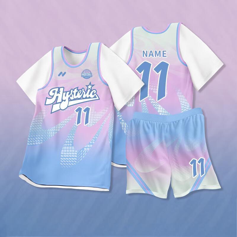 

OEING Women s Fake Two-Piece Short Sleeve Basketball Uniform Set