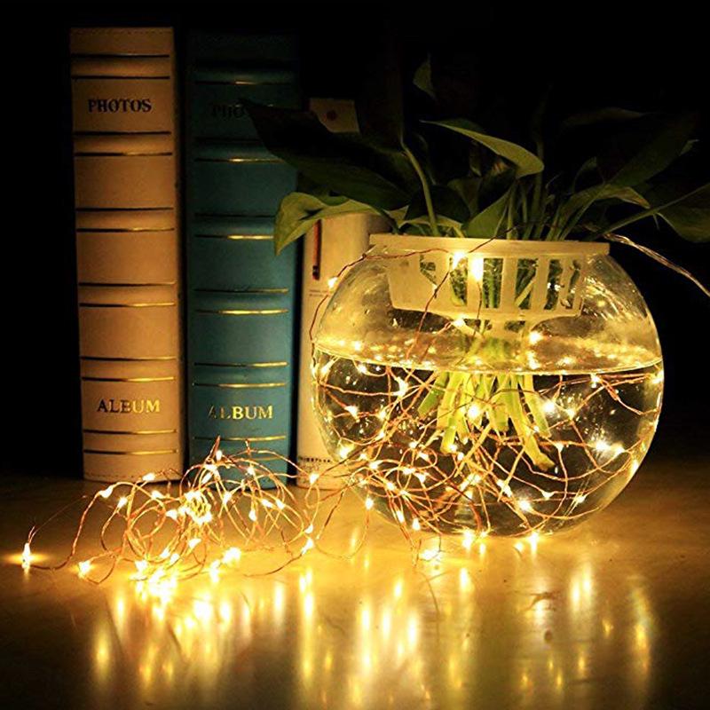 Outdoor Solar LED Copper String Lights - 8 Modes, Multicolor for Garden & Festive Decor