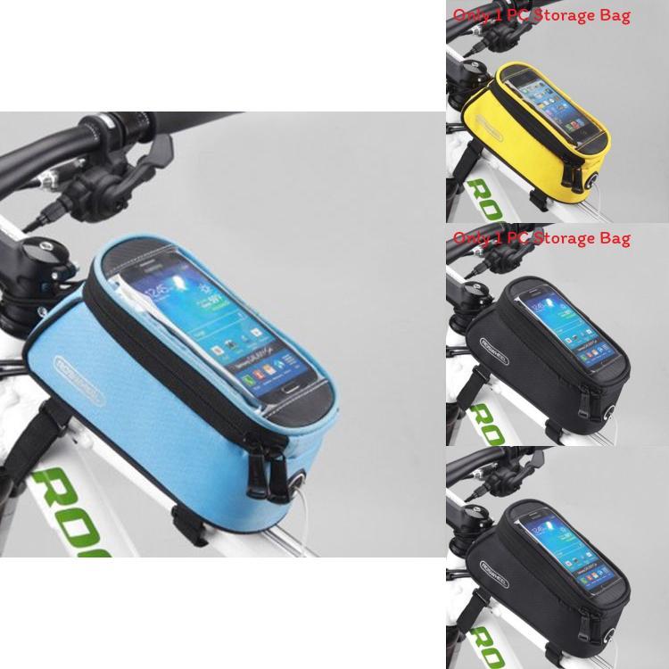 Mtb Top Tube Bag With Touchresponsive Screen For Cycling Gear Storage