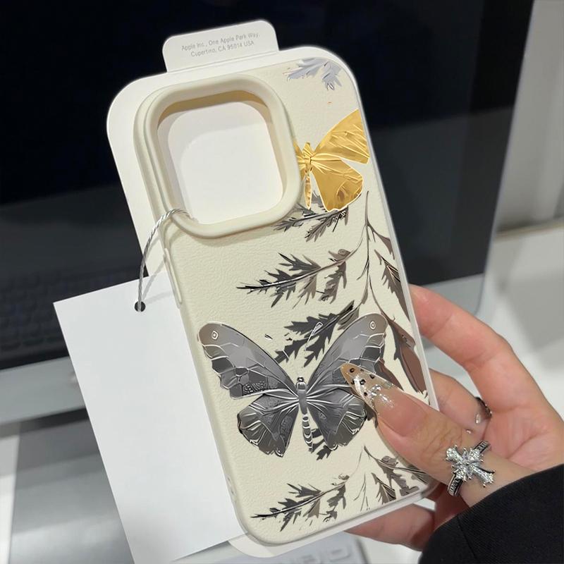 Butterffly Printing Case For iPhone 16 Pro Max 15 14 13 12 11 Shockproof Slim Soft Silicone Case Cover