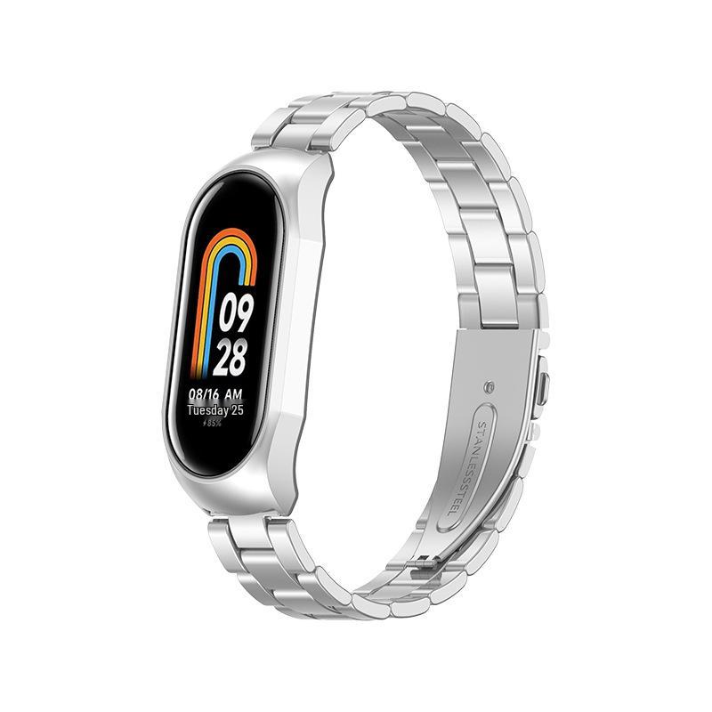 

Универсальный миланский магнитный металлический браслет для Xiaomi Mi Band 89 - новый ремешок из нержавеющей стали 9-го поколения Xiaomi Band 8/9/10 Universal Strap