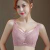 European and American Breathable Plus Size Bra Sexy Mesh Soft Steel Ring Exquisite Lace U-shaped Beautiful Back Plus Size Underwear