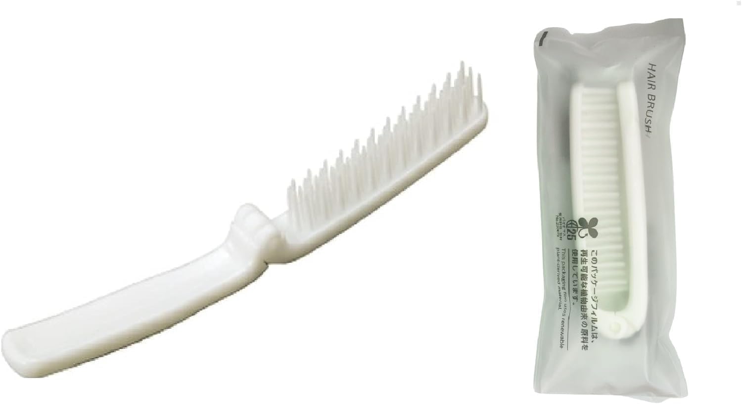 

Slim Hair Individually Disposable Folding Hair Brushes for Hotel White Bi-fold Brushes, Wrapped, Use, 100-Pack,