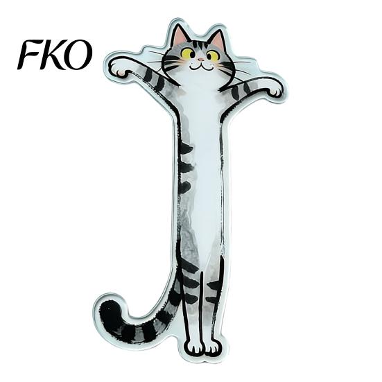 Cat Design Bookmark 5Pcs Acrylic Long Bookmark, Book Mark for Reading Women & Waterproof Men, Decorative Kitten Page Marker, Gifts Readers Lovers