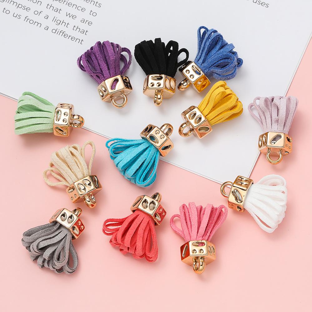 10pcs DIY Jewelry Leather Velvet Small Fringed Earrings Hair Accessories