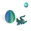3D Printed Luminous Dragon Egg & Movable Crystal Dragon Toy Set for Kids