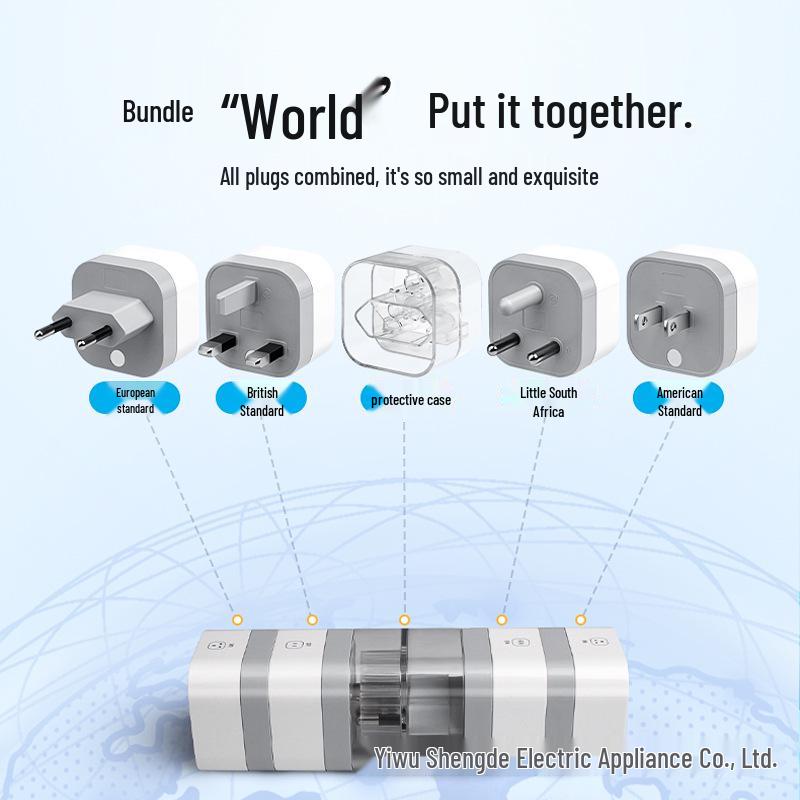 Universal Travel Power Adapter with UK, US, EU & South African Compatibility