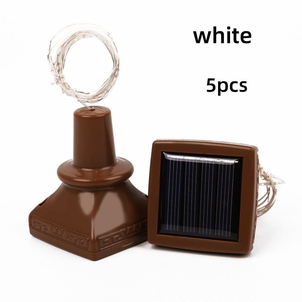 5pcs Solar Powered Bottle Lights 20 LED Fairy Lights New Copper Wire String  Wine Bottles