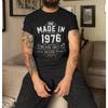 Made In 1976 50 Years of Being Awesome Vintage 50th Birthday T-shirts Men Casual Tee Loose Streetwear T Shirt Top Clothing